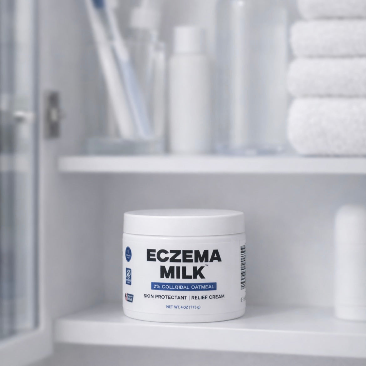 ECZEMA MILK 4 oz SKIN PROTECTANT RELIEF CREAM